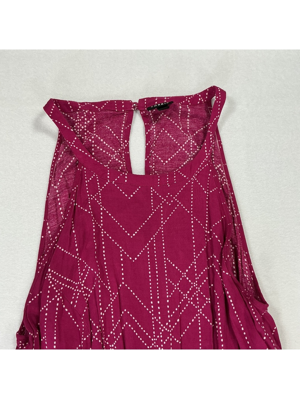 Torrid Size 0 Pink Geometric Print Sleeveless Swing Dress Plus Size - Picture 10 of 10